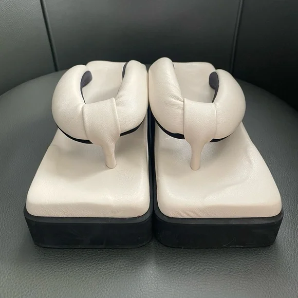 Sinobi Geta Double Leather Sandals Size Sinobi 4 (US 8) - Picture 2 of 9